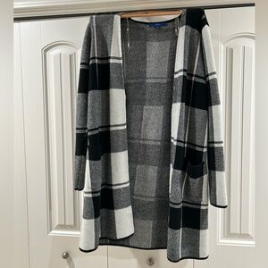 Apt. 9 Black and White Checkered Cardigan